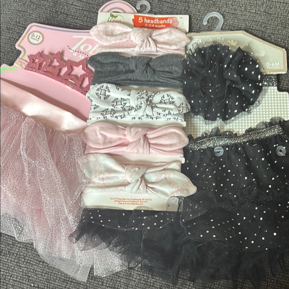 Kids Pink and Black Tutu Costume Set
